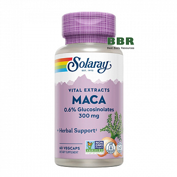 MACA 300mg 60 Veg Caps, Solaray