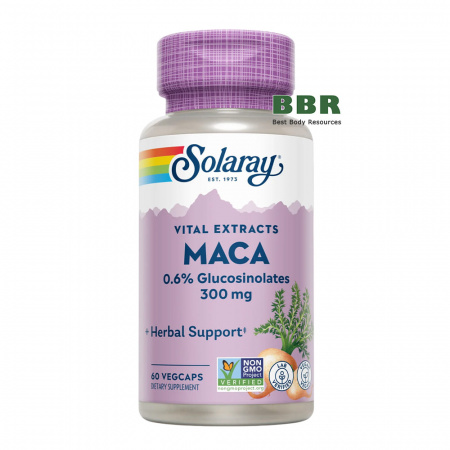 MACA 300mg 60 Veg Caps, Solaray