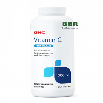 Vitamin C 1000 360 Veg Caplets, GNC