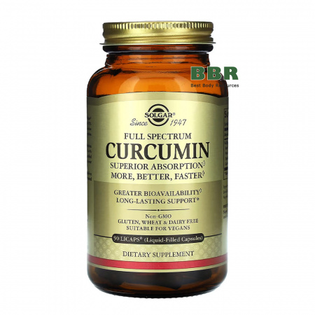 Full Spectrum Curcumin 90 Liq Caps, Solgar