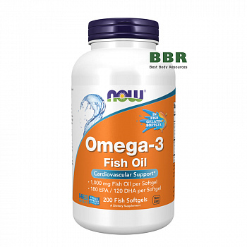 Omega 3 200 Fish Softgels, NOW Foods
