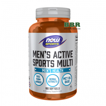 Mens Active Sport Multi 180 Softgels, NOW Foods Mens Active Sport Multi 180 Softgels, NOW Foods