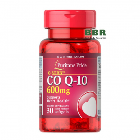 Q-SORB Co Q10 600mg 30 Softgels, Puritans Pride