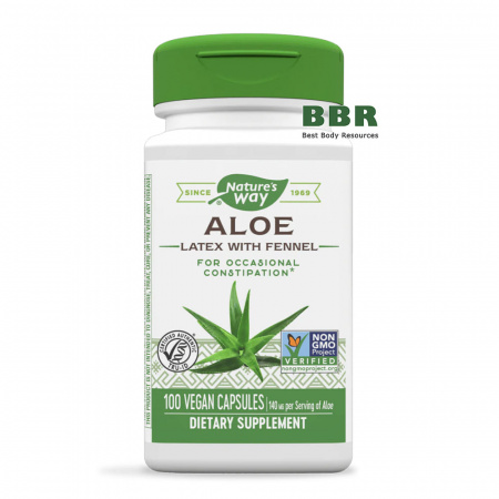 Aloe Latex with Fennel 100 Veg Caps, Nature's Way