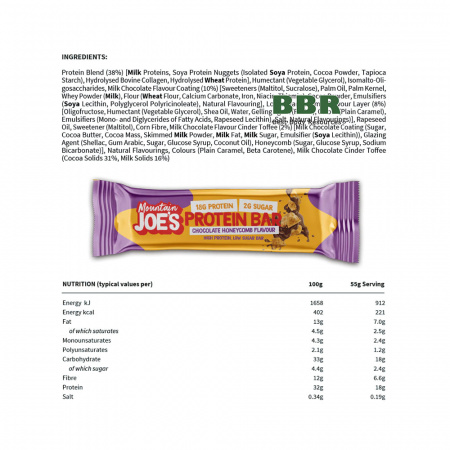 Protein Bar 55g, Mountain Joe`s