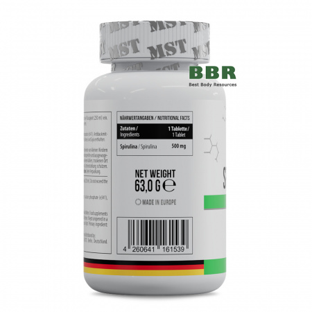 Spirulina 500mg 90 Tabs, MST