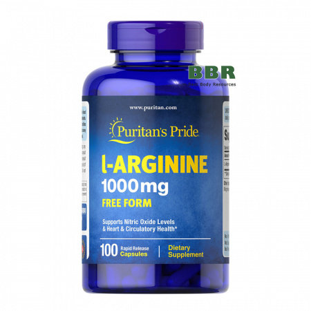 L-Arginine 1000mg Free Form 100 Caps, Puritans Pride L-Arginine 1000mg Free Form 100 Caps, Puritans Pride