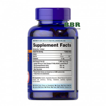 One Per Day Fish Oil 950mg Active Omega 3 90 Softgels, Puritans Pride