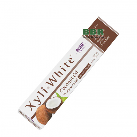 Зубная Паста XyliWhite Coconut Oil Toothpaste Gel 181g, NOW Foods