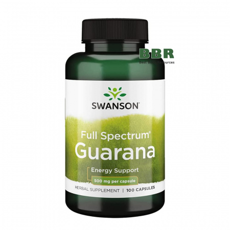 Full Spectrum Guarana 500mg 100 Caps, Swanson