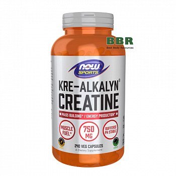 Kre-Alkalyn Creatine 750mg 240 Caps, NOW Foods