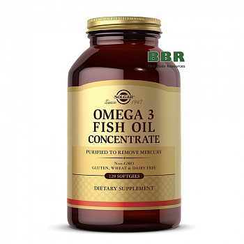 Omega 3 Fish Oil Concentrate 120 Softgels, Solgar