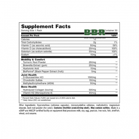 Mobility and Bone Support 30 Pill Packs, Universal Nutrition