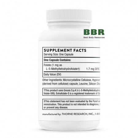 5-MTHF Methylfolate 1mg 60 Caps, Thorne