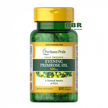 Evening Primrose Oil 500mg 100 Softgels, Puritans Pride