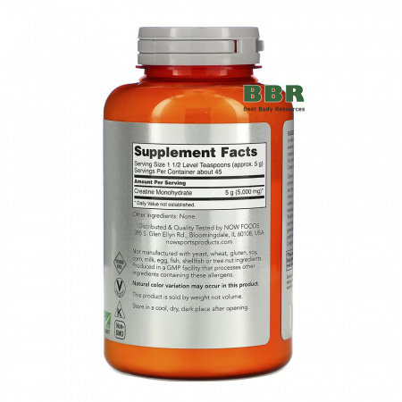 Creatine Monohydrate 227g, NOW Foods Creatine Monohydrate 227g, NOW Foods
