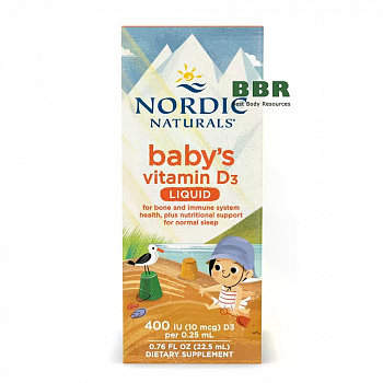 Liquid Babys Vitamin D3 22.5ml, Nordic Naturals