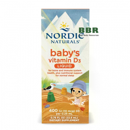 Liquid Babys Vitamin D3 22.5ml, Nordic Naturals