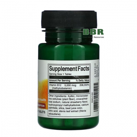 Vitamin B12 5000mcg 60 Tabs, Swanson