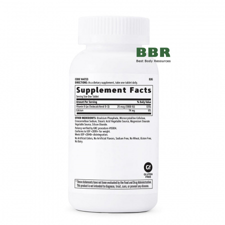 Vitamin D3 1000iu 180 Tabs, GNC