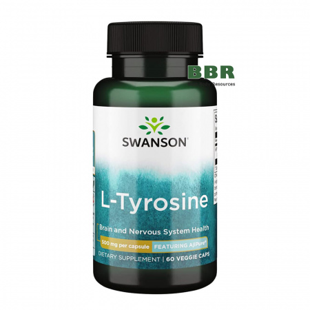 L-Tyrosine 500mg 60 Veg Caps, Swanson
