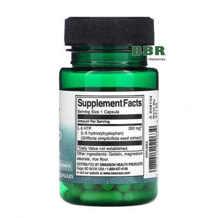 5-HTP 200mg 60 Caps, Swanson