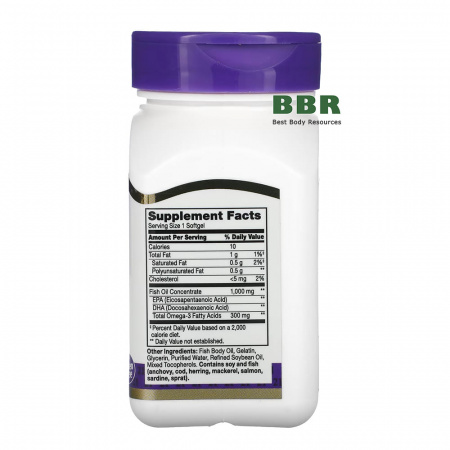 Fish Oil 1000mg 60 softgels, 21st Century Fish Oil 1000mg 60 softgels, 21st Century