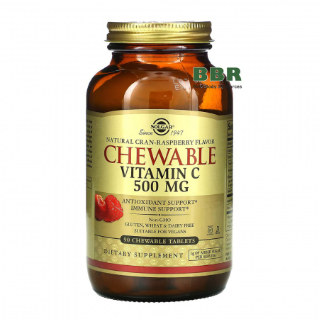Chewable Vitamin C 500mg 90 Chewable Tabs, Solgar