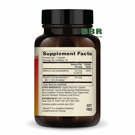Vitamins D3 plus K2 MK-7 30 Caps, Dr. Mercola