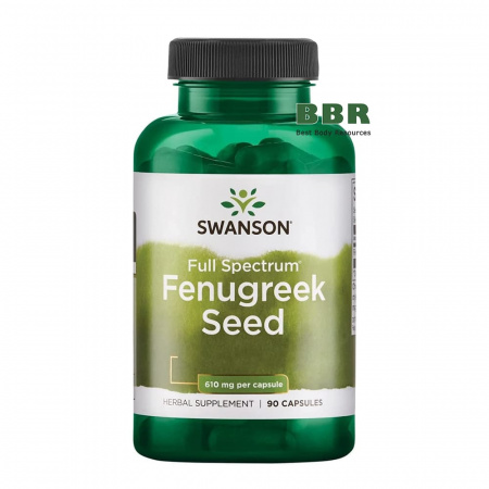 Fenugreek Seed 610mg 90 Caps, Swanson
