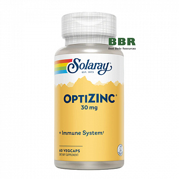 OptiZinc 30mg 60 Veg Caps, Solaray