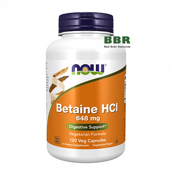 Betaine HCL 120 Veg Caps, NOW Foods