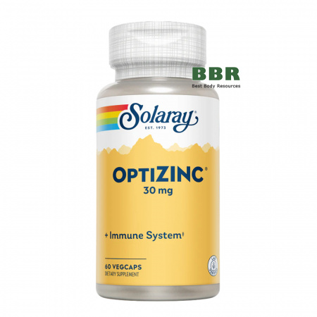 OptiZinc 30mg 60 Veg Caps, Solaray