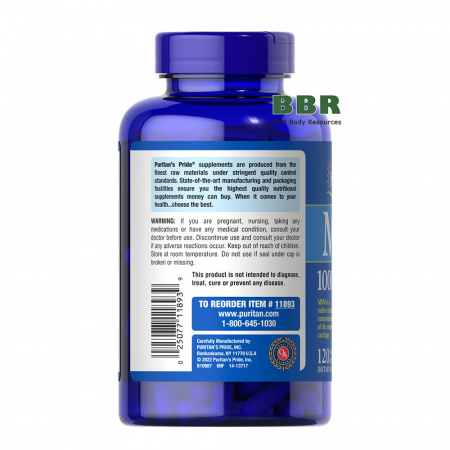 MSM 1000mg 120 Caps, Puritans Pride