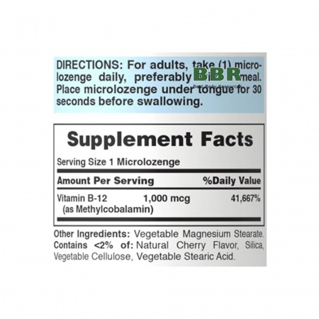Vitamin B-12 Methylcobalamin 1000mcg 30 Tabs, Puritans Pride Vitamin B-12 Methylcobalamin 1000mcg 30 Tabs, Puritans Pride