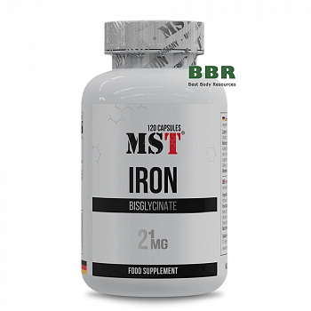 Iron Bisglycinate 21mg 120 Caps, MST