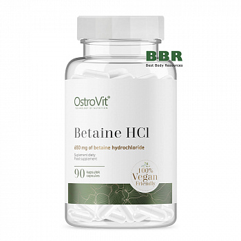 Betaine HCL 650mg 90 Caps, OstroVit