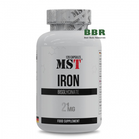 Iron Bisglycinate 21mg 120 Caps, MST