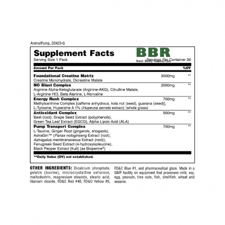 ANIMAL PUMP 30pak, Universal Nutrition