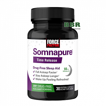 Somnapure Time Release Melatonin 10mg 30 Caps, Force Factor