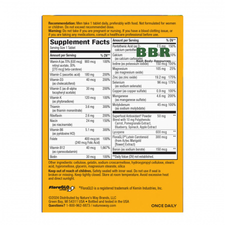 Alive Men's 50+ Complete Multivitamin 50 Tabs, Nature's Way