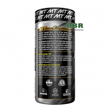 Platinum Creatine 2500 120 Tabs, MuscleTech