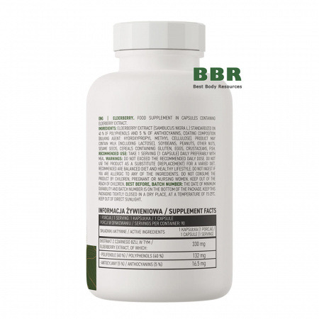 Elderberry Extract 330mg 90 Caps, OstroVit