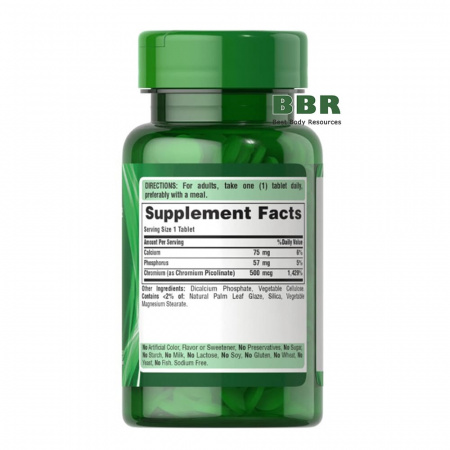 Chromium Picolinate 500mcg 100 Tabs, Puritans Pride Chromium Picolinate 500mcg 100 Tabs, Puritans Pride