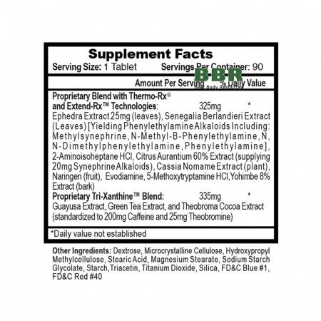 Lipodrene Hardcore with 25mg Ephedra 90 Tabs, Hi-Tech Pharma