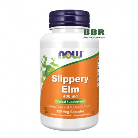 Slippery Elm 400mg 100 Veg Caps, NOW Foods