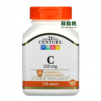 Vitamin C 250mg 110 Tab, 21st Century