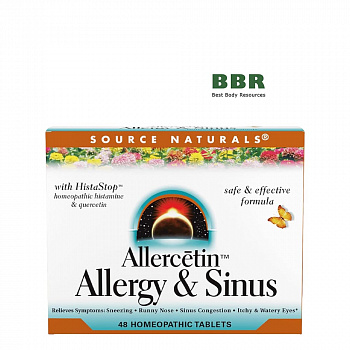 Allercetin Allergy and Sinus 48 Tabs, Source Naturals