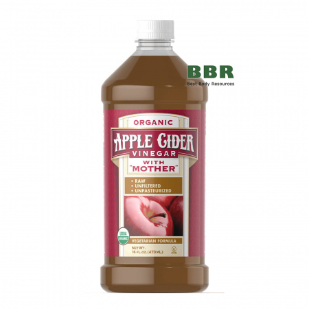 Organic Apple Cider Vinegar with Mother 473ml, Puritans Pride
