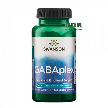 GABAplex With L-Tyrosine & L-Theanine 60 Caps, Swanson
